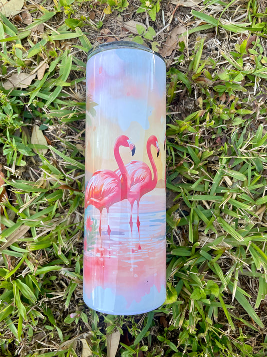 Flamingo Watercolor Tumbler